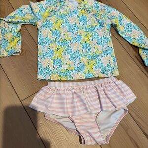 Floral Long Sleeve Swim Set